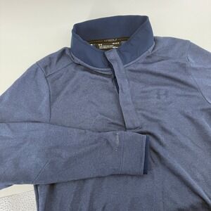 Under Armour Golf ¼ Zip Pullover Blue Long Sleeve Performance Shirt Men's Large